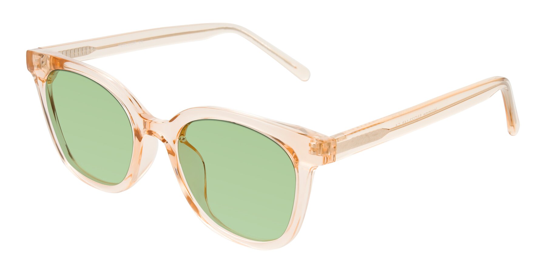 Angle of Jeromme in Champagne with Medium Green Tinted Lenses