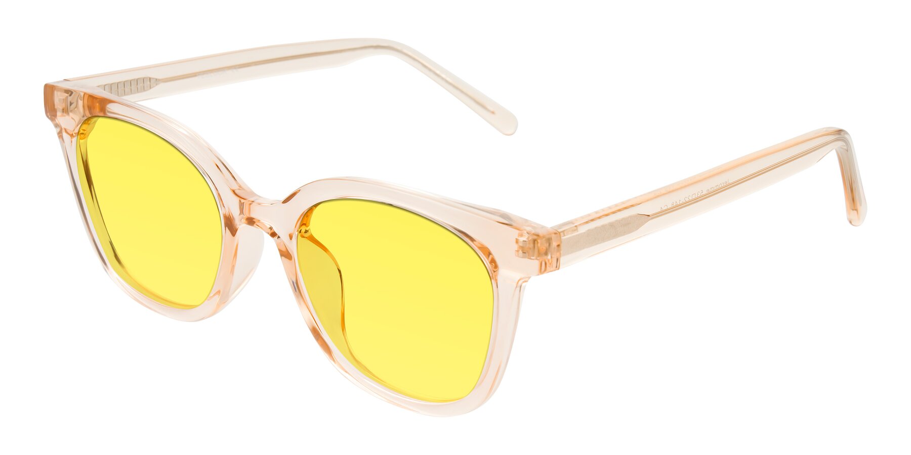 Angle of Jeromme in Champagne with Medium Yellow Tinted Lenses