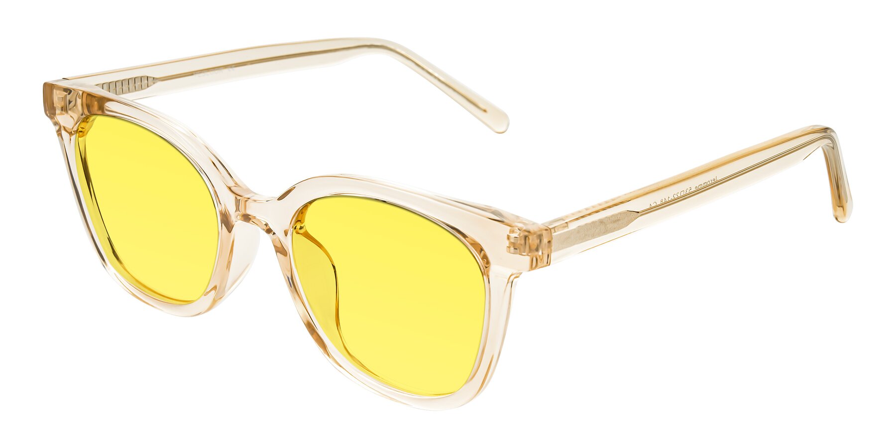 Angle of Jeromme in Champagne with Medium Yellow Tinted Lenses