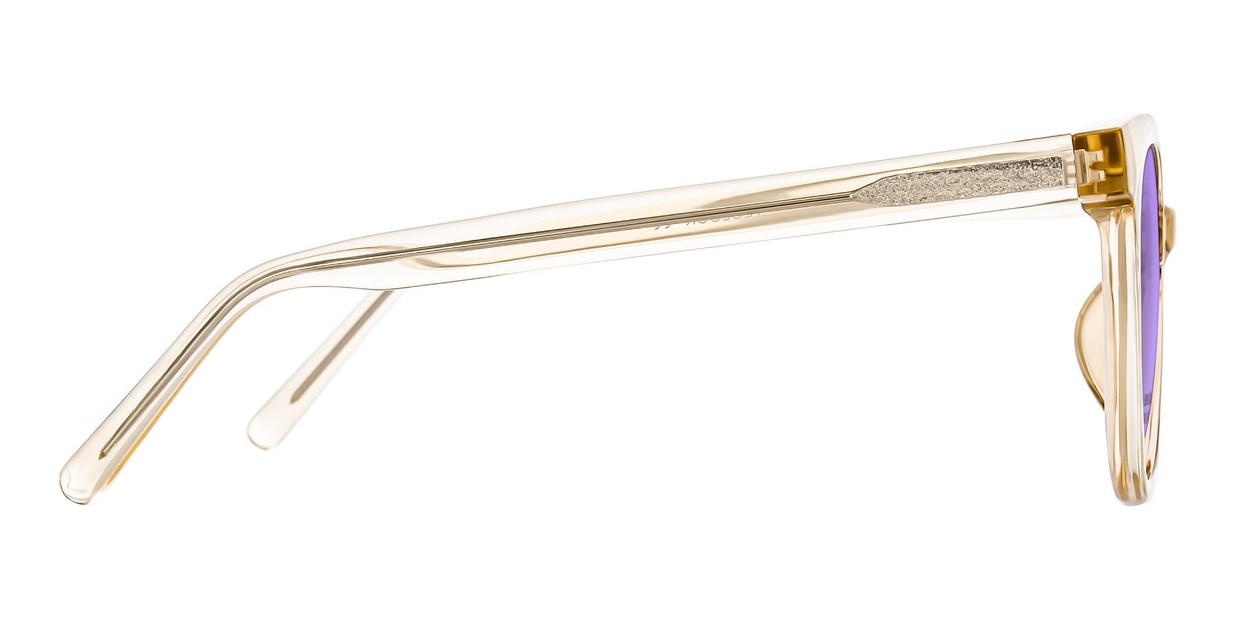 Side of Jeromme in Champagne with Medium Purple Tinted Lenses