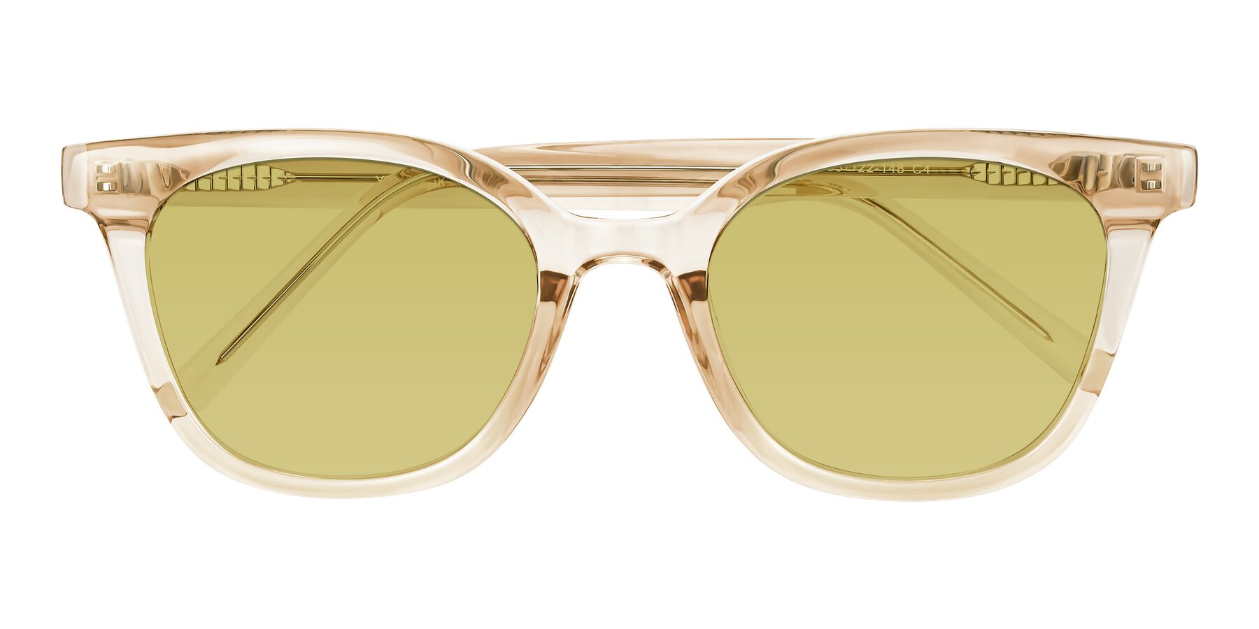 Folded Front of Jeromme in Champagne with Medium Champagne Tinted Lenses