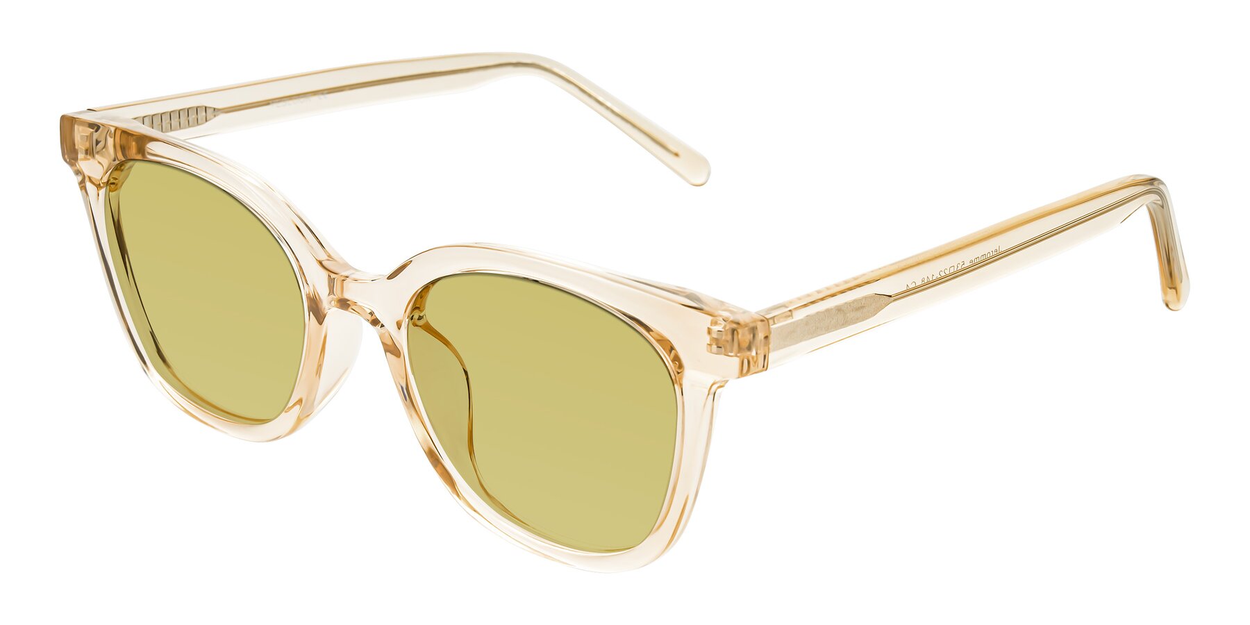 Angle of Jeromme in Champagne with Medium Champagne Tinted Lenses