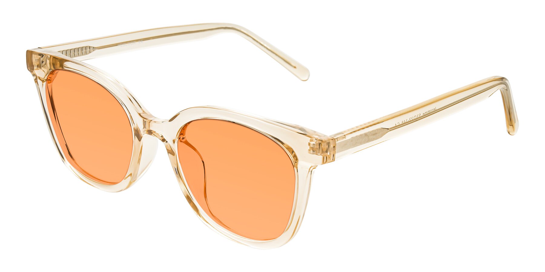 Angle of Jeromme in Champagne with Medium Orange Tinted Lenses