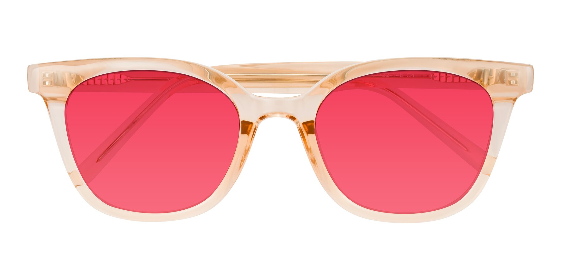Folded Front of Jeromme in Champagne with Red Tinted Lenses