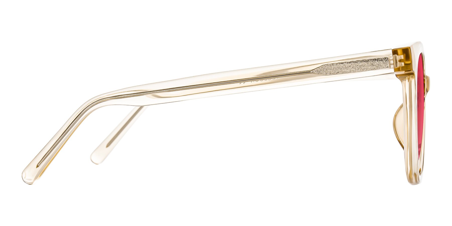 Side of Jeromme in Champagne with Red Tinted Lenses