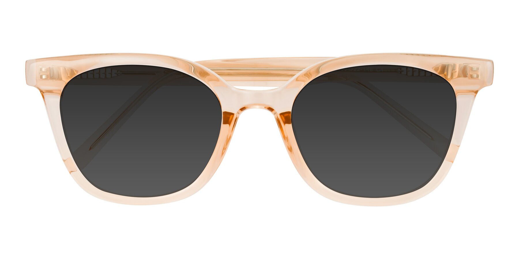 Folded Front of Jeromme in Champagne with Gray Tinted Lenses