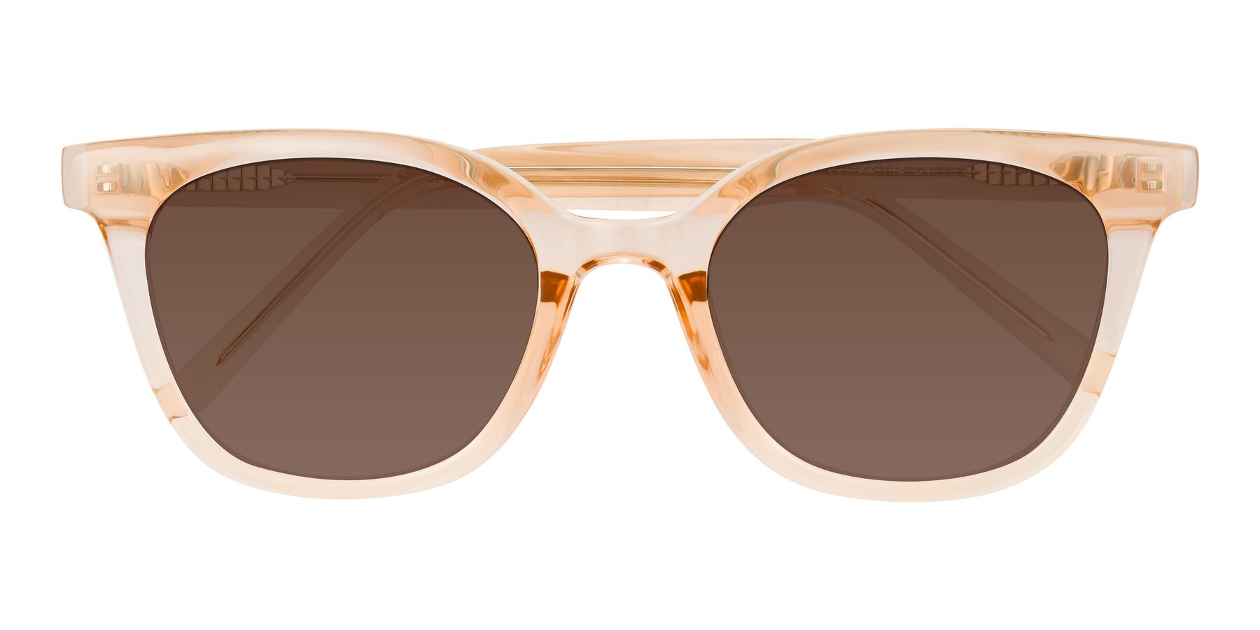 Folded Front of Jeromme in Champagne with Brown Tinted Lenses