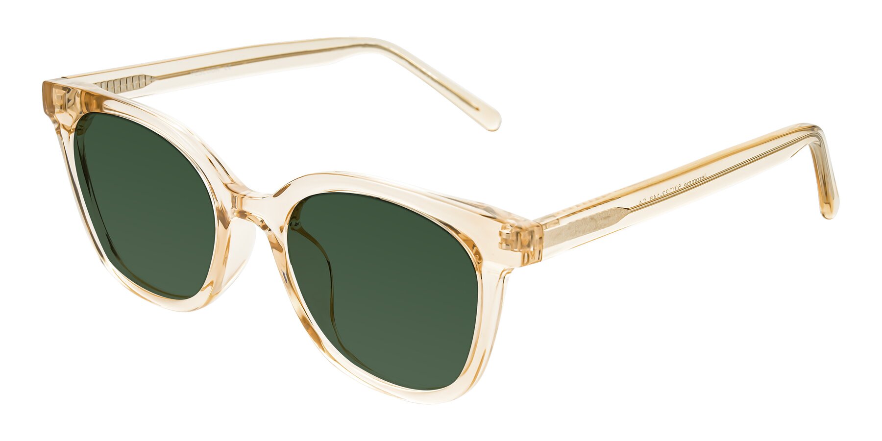 Angle of Jeromme in Champagne with Green Tinted Lenses