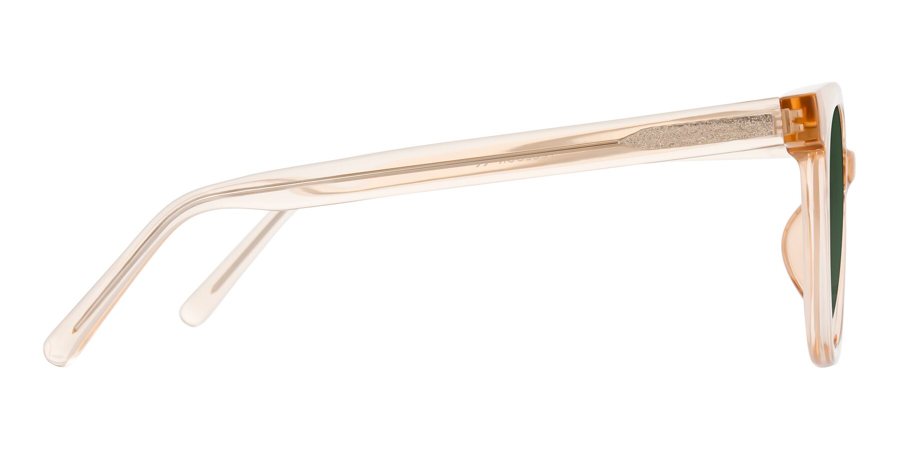 Side of Jeromme in Champagne with Green Tinted Lenses