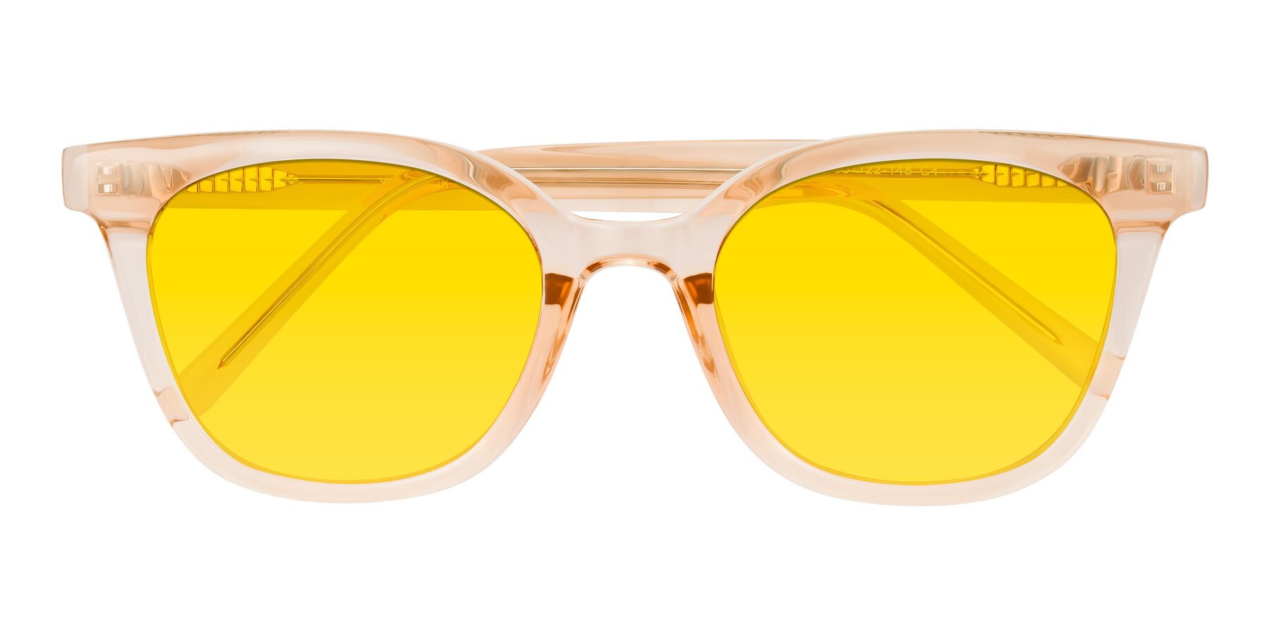 Folded Front of Jeromme in Champagne with Yellow Tinted Lenses