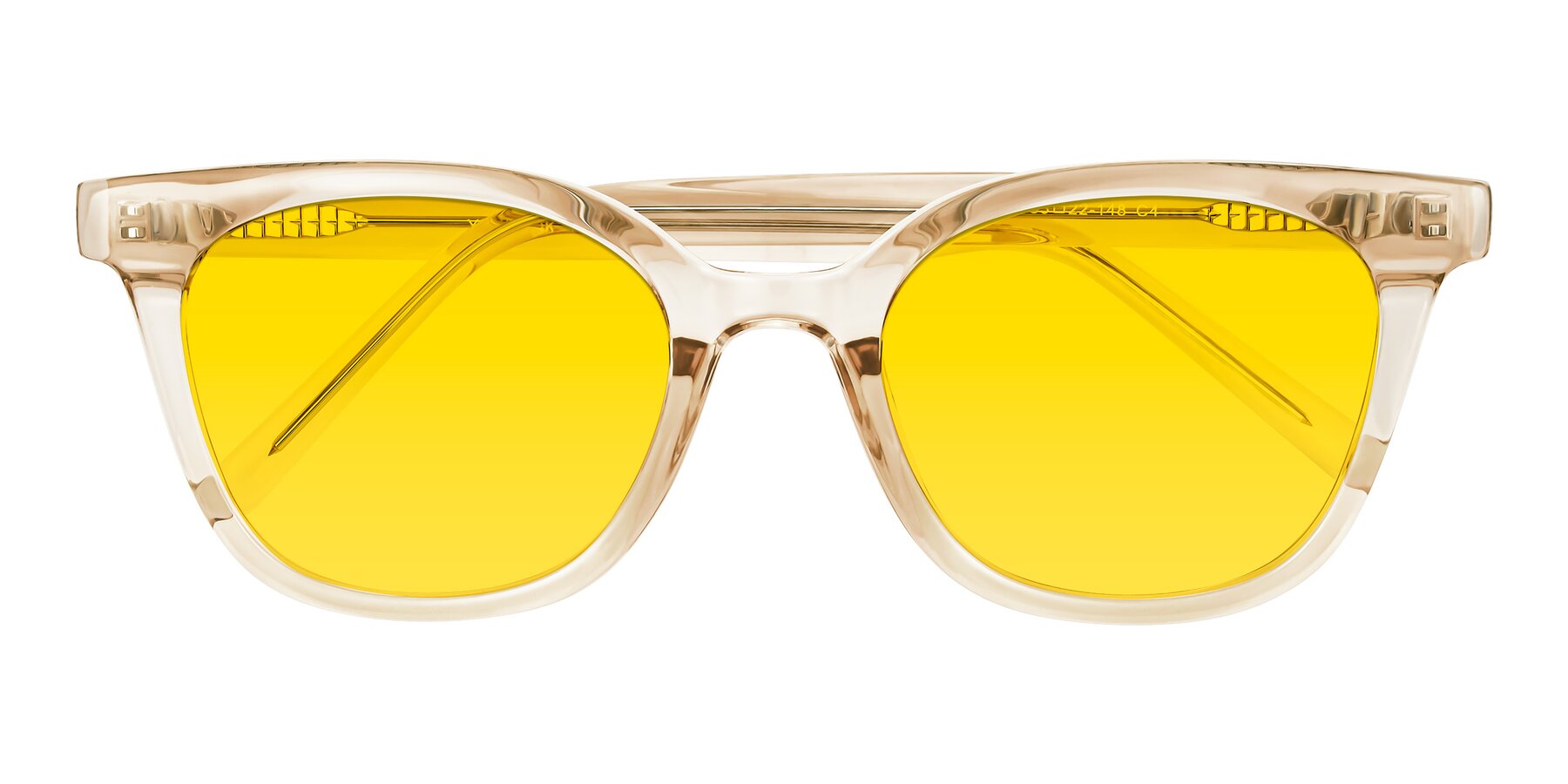Folded Front of Jeromme in Champagne with Yellow Tinted Lenses