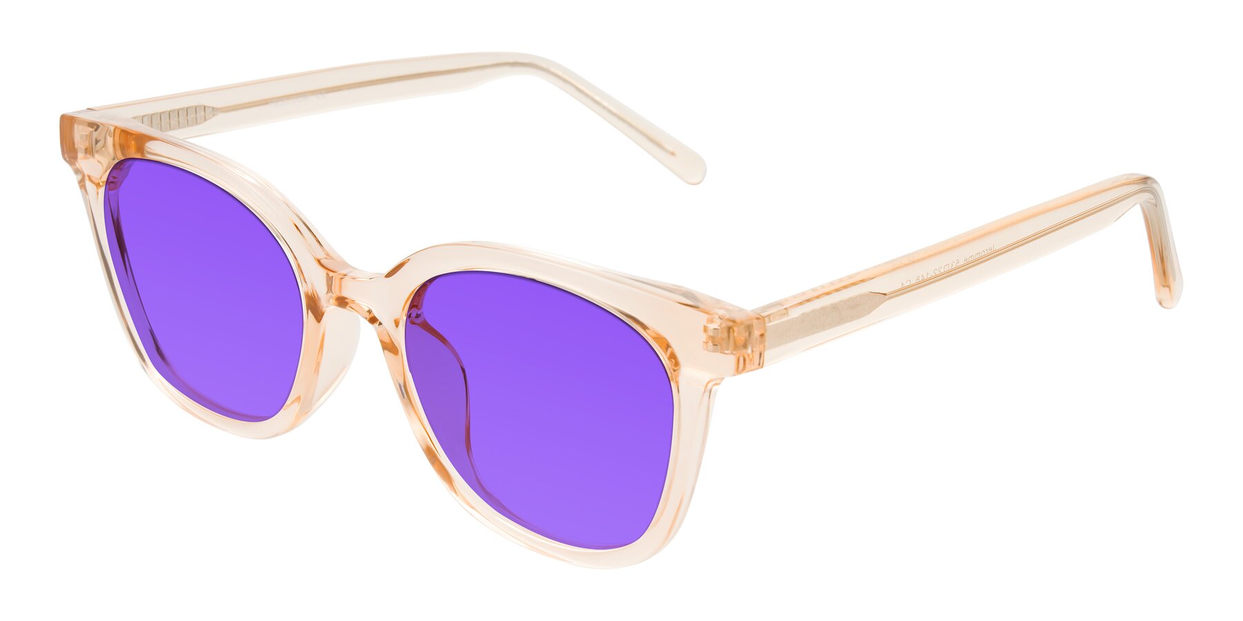 Angle of Jeromme in Champagne with Purple Tinted Lenses