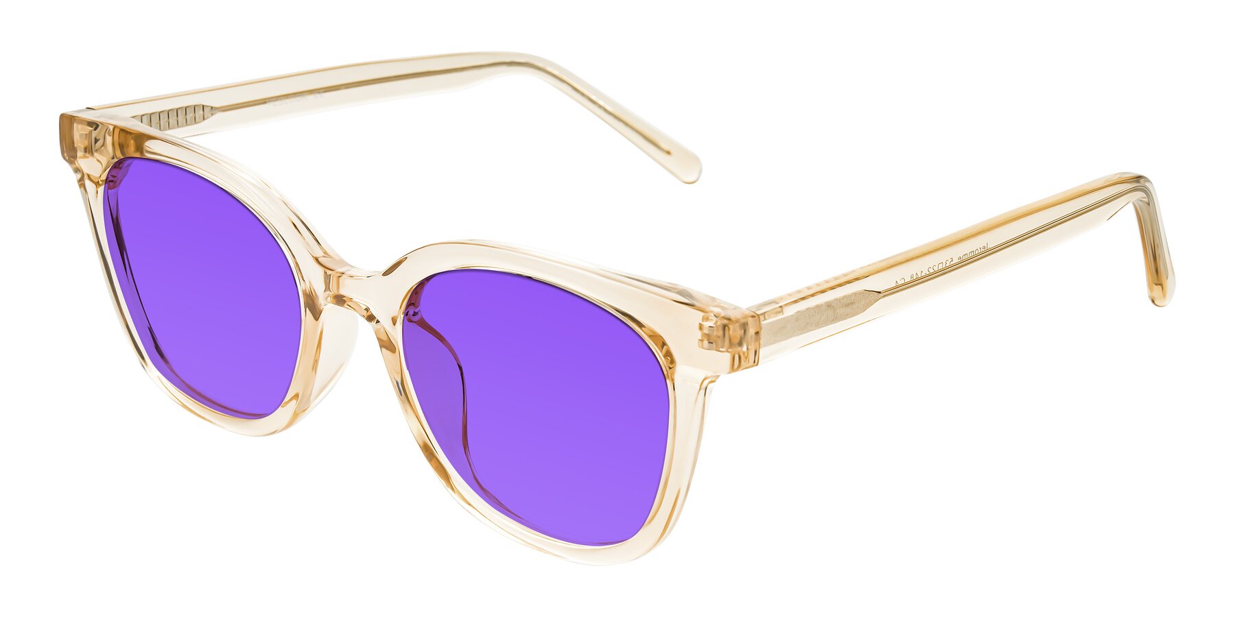 Angle of Jeromme in Champagne with Purple Tinted Lenses
