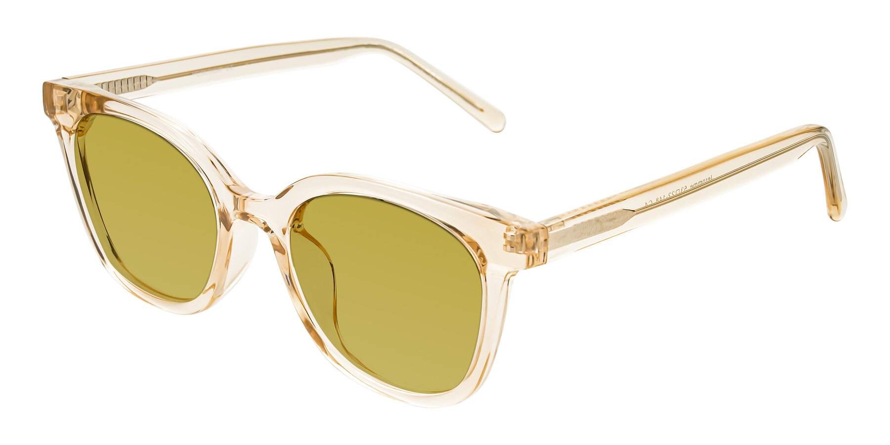 Angle of Jeromme in Champagne with Champagne Tinted Lenses