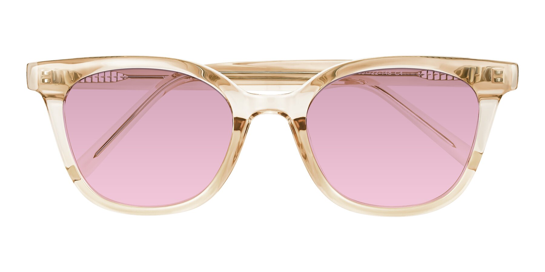 Folded Front of Jeromme in Champagne with Light Wine Tinted Lenses