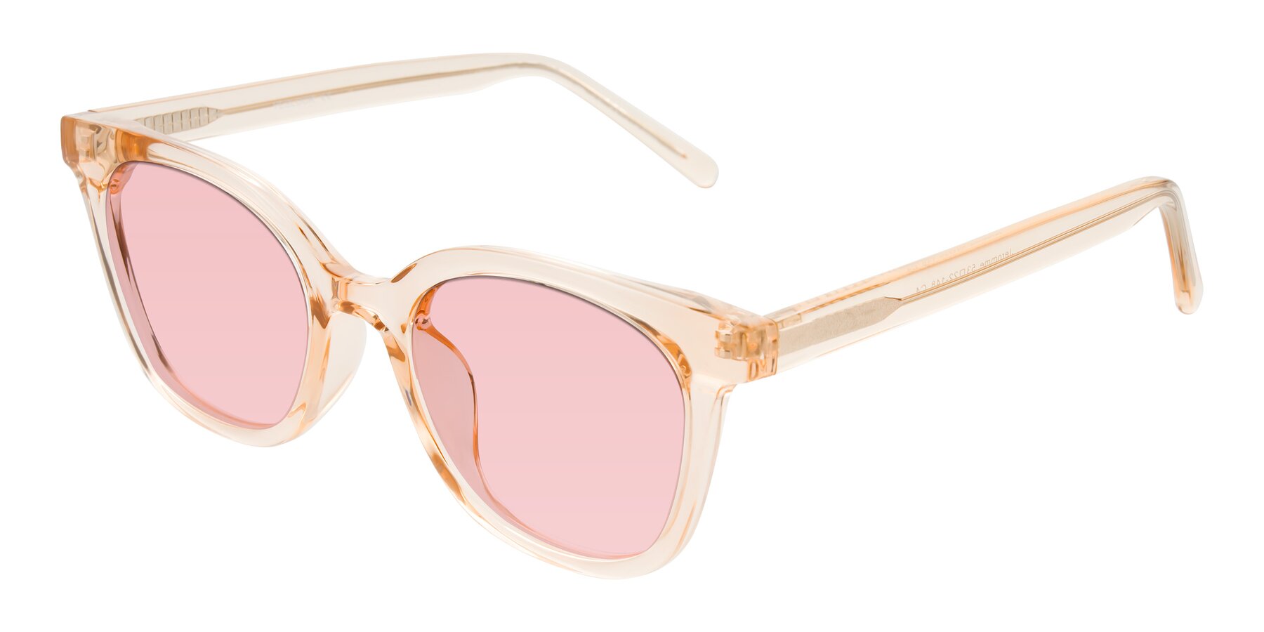 Angle of Jeromme in Champagne with Light Garnet Tinted Lenses