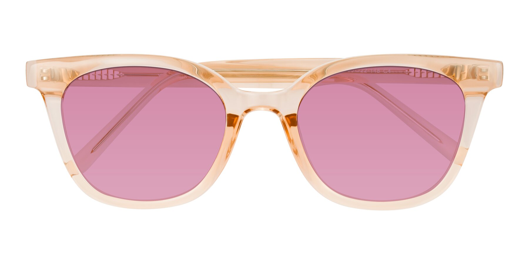 Folded Front of Jeromme in Champagne with Medium Wine Tinted Lenses