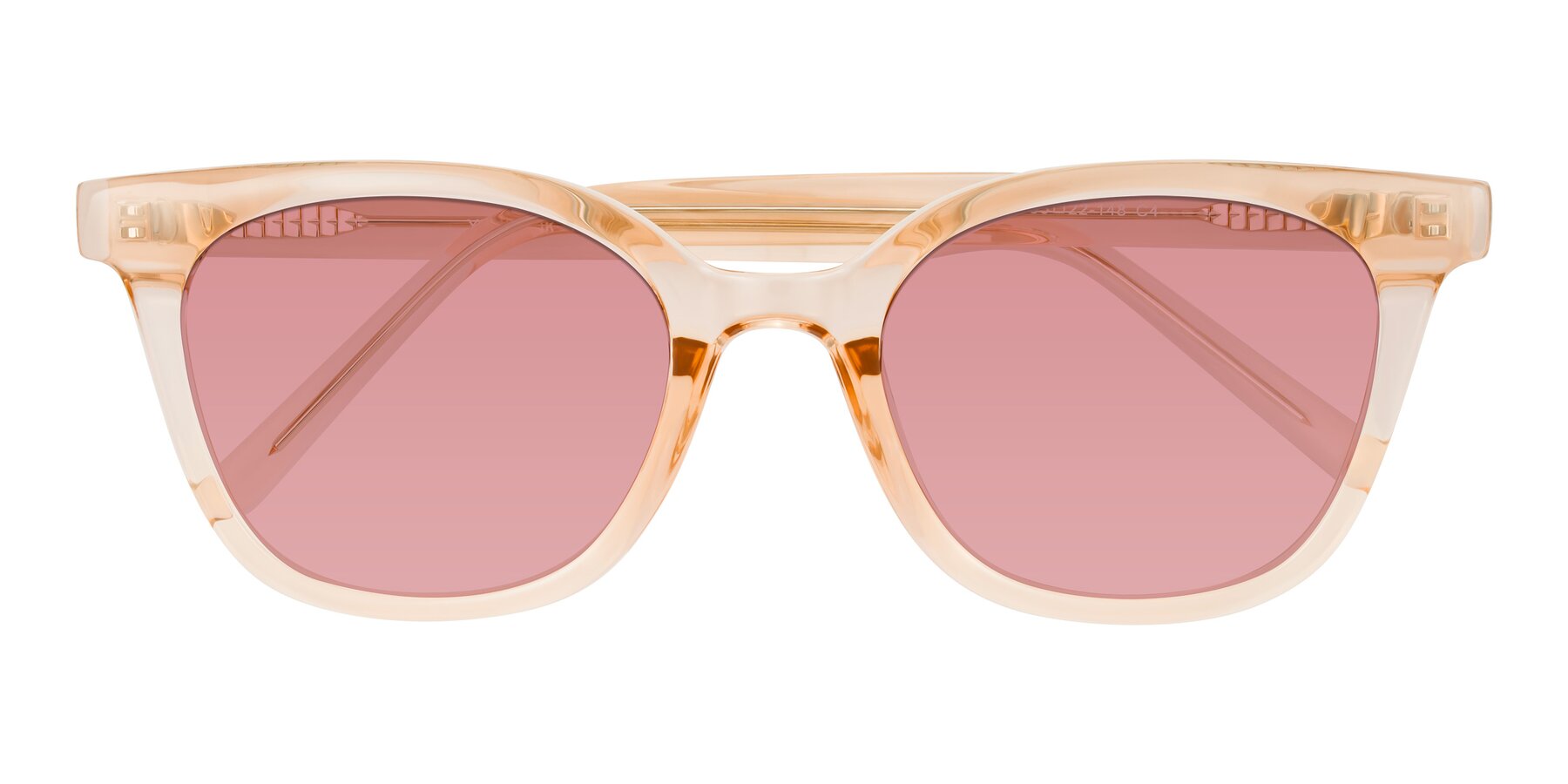 Folded Front of Jeromme in Champagne with Medium Garnet Tinted Lenses