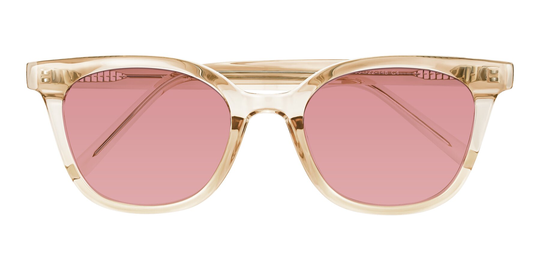 Folded Front of Jeromme in Champagne with Medium Garnet Tinted Lenses