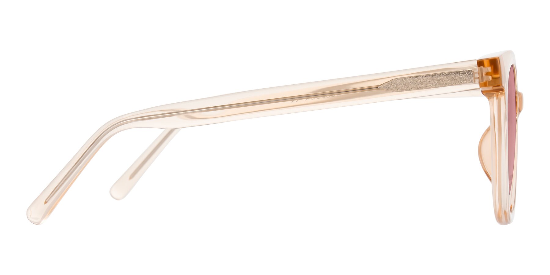 Side of Jeromme in Champagne with Medium Garnet Tinted Lenses