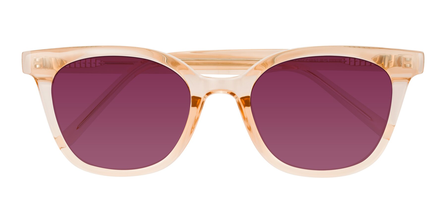 Folded Front of Jeromme in Champagne with Wine Tinted Lenses
