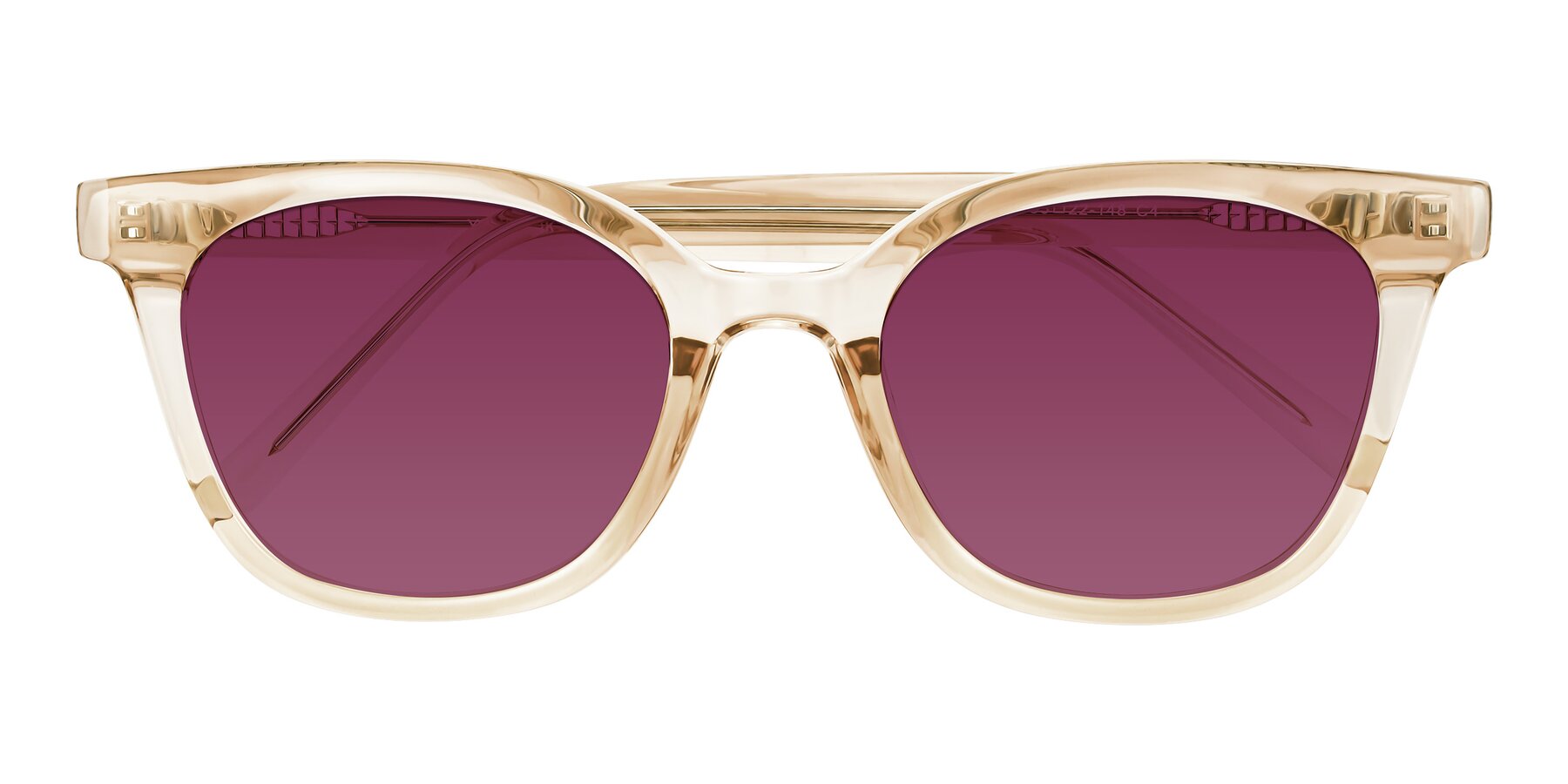 Folded Front of Jeromme in Champagne with Wine Tinted Lenses