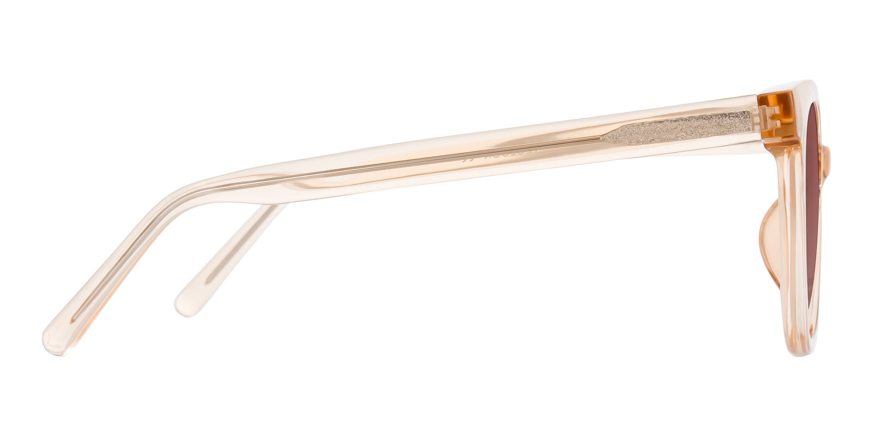 Side of Jeromme in Champagne with Garnet Tinted Lenses