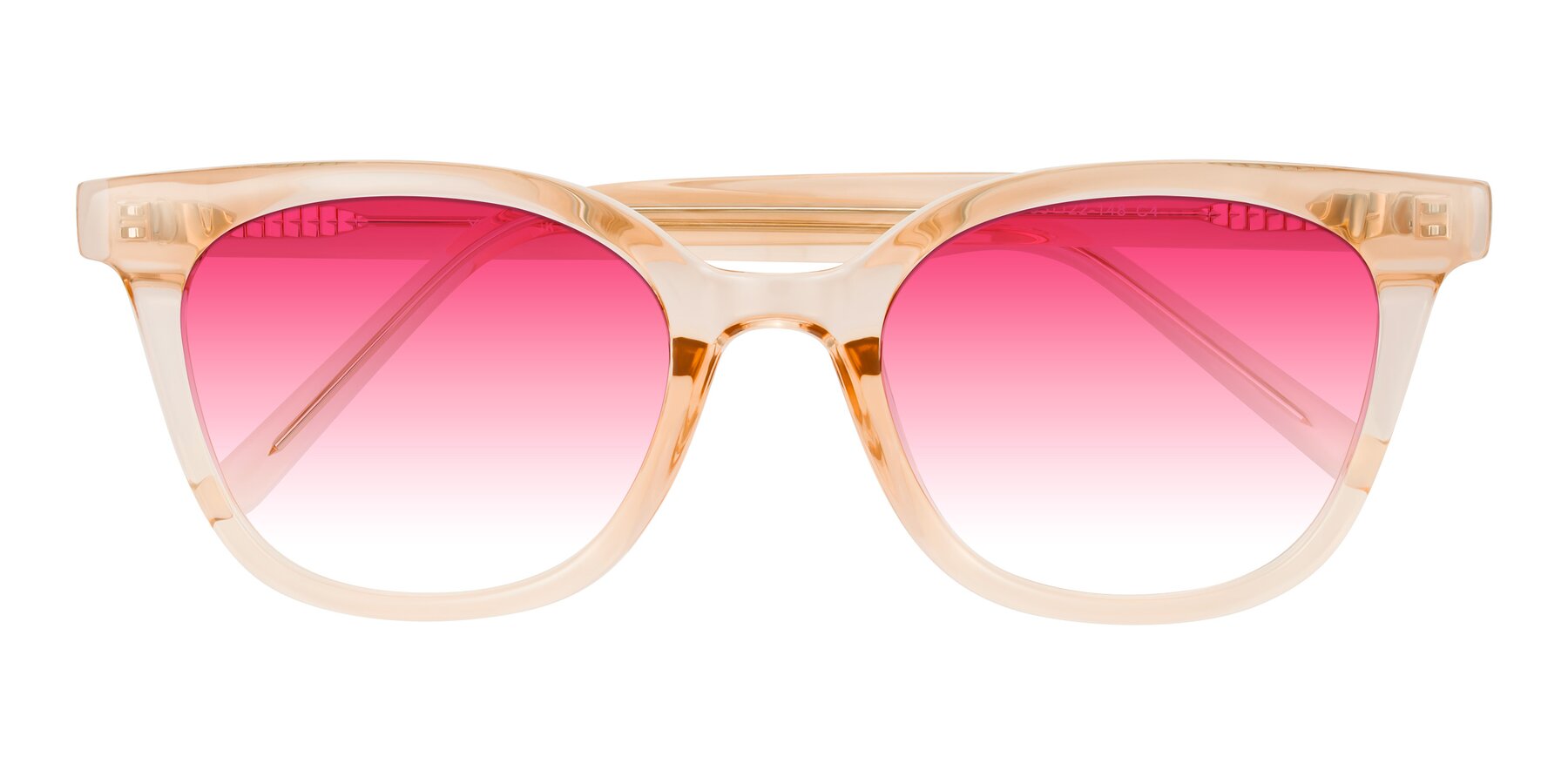 Folded Front of Jeromme in Champagne with Pink Gradient Lenses