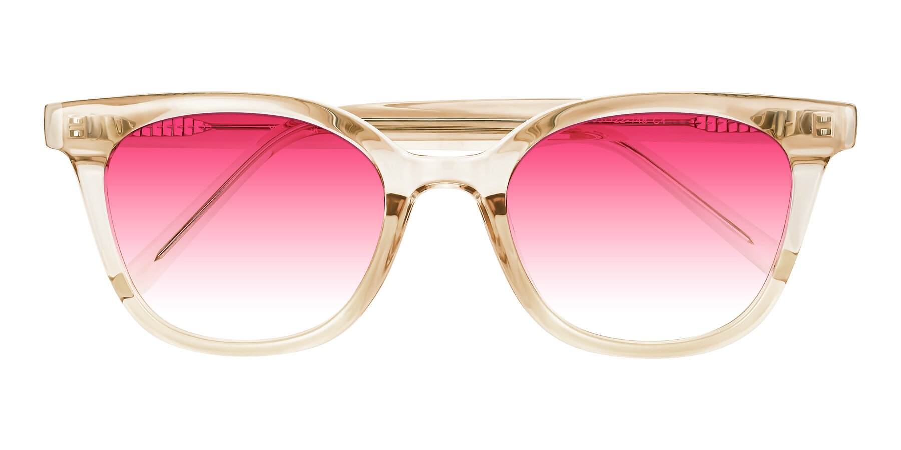 Folded Front of Jeromme in Champagne with Pink Gradient Lenses
