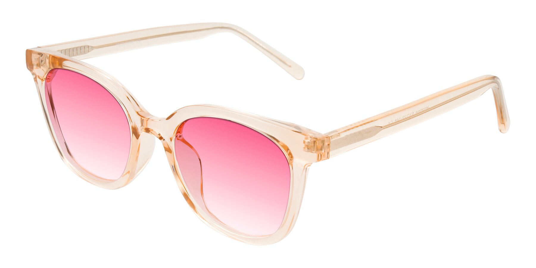 Angle of Jeromme in Champagne with Pink Gradient Lenses