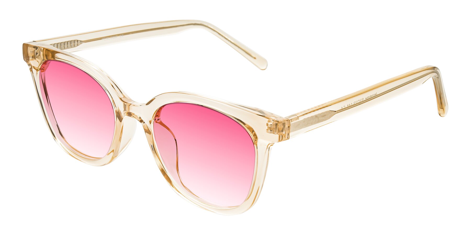 Angle of Jeromme in Champagne with Pink Gradient Lenses