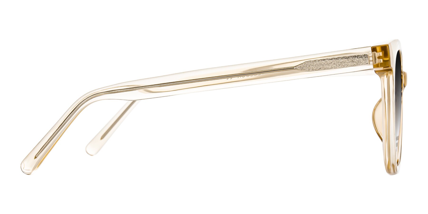 Side of Jeromme in Champagne with Gray Gradient Lenses