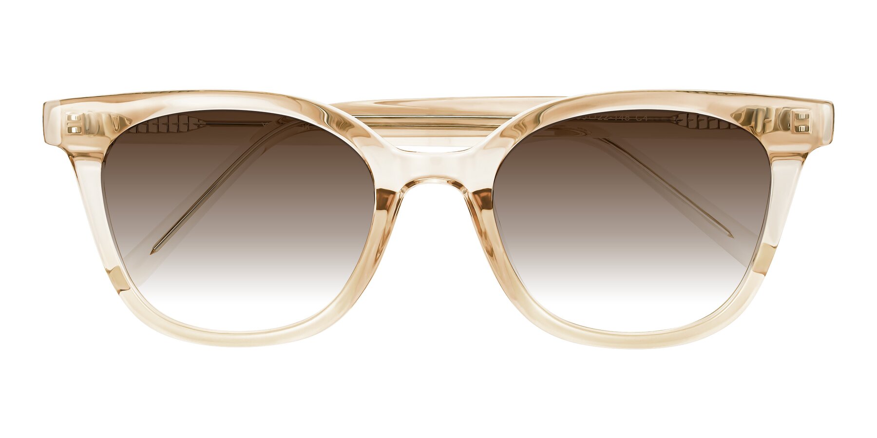 Folded Front of Jeromme in Champagne with Brown Gradient Lenses