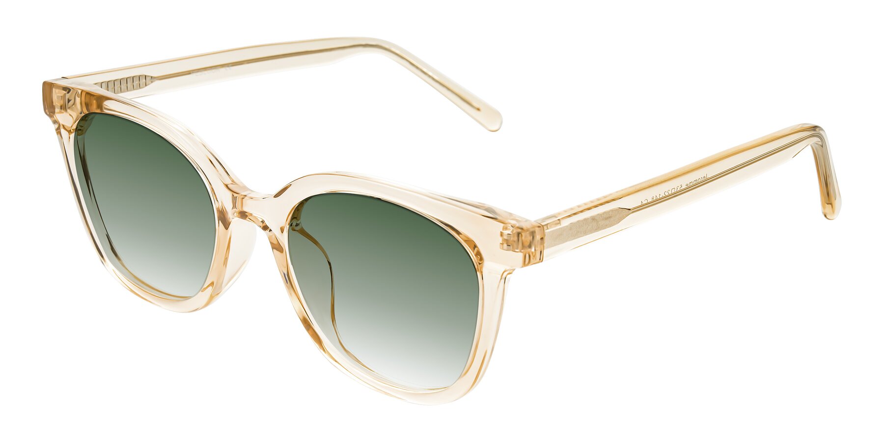 Angle of Jeromme in Champagne with Green Gradient Lenses