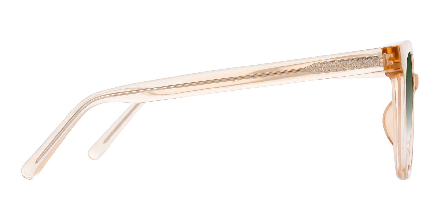 Side of Jeromme in Champagne with Green Gradient Lenses