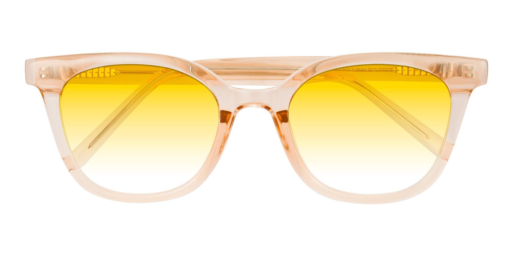 Folded Front of Jeromme in Champagne with Yellow Gradient Lenses