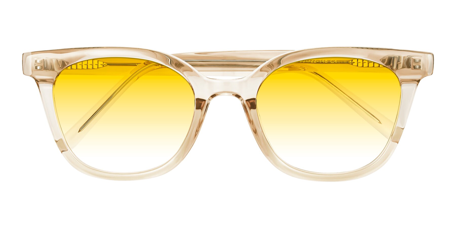 Folded Front of Jeromme in Champagne with Yellow Gradient Lenses