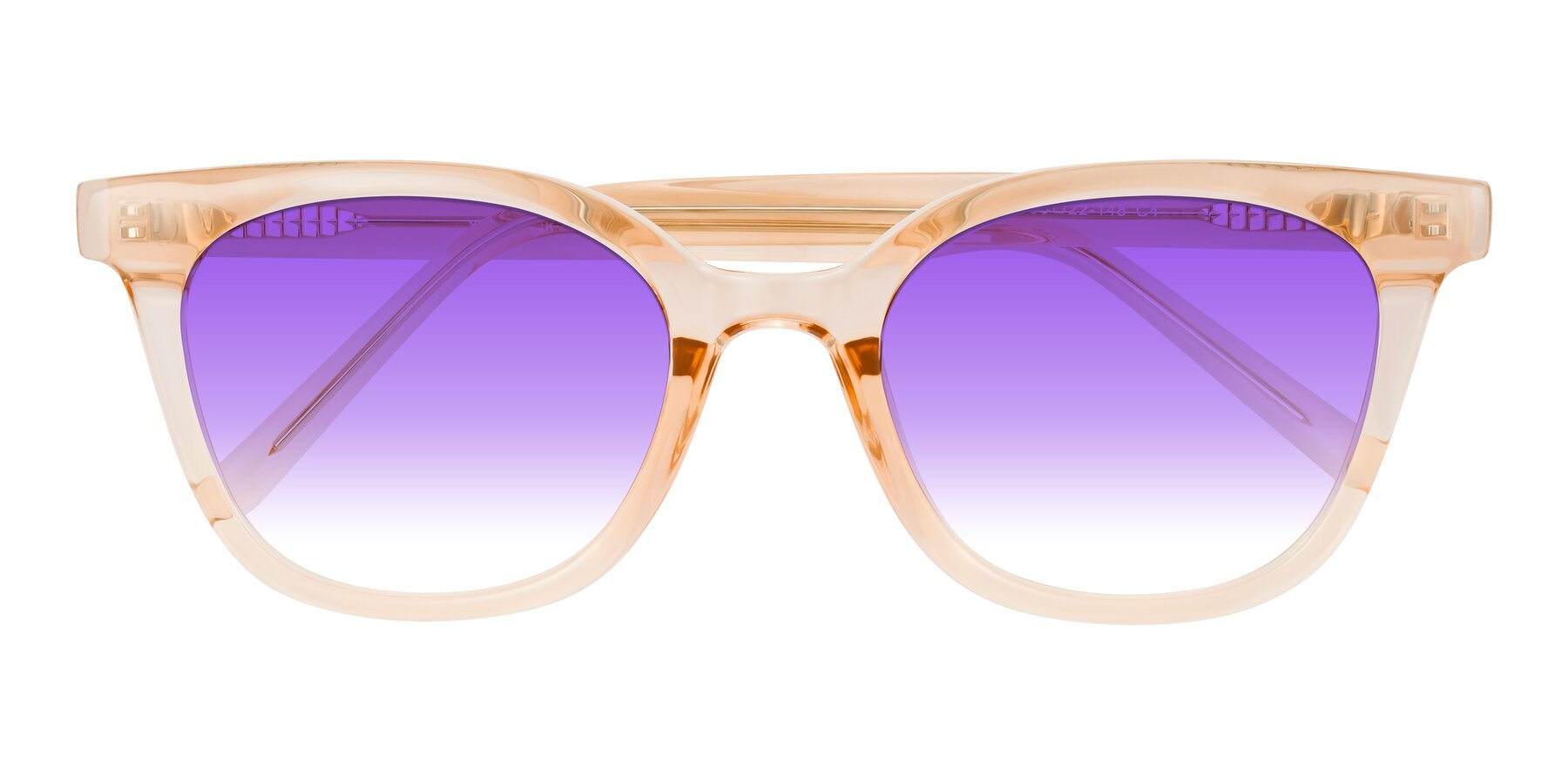 Folded Front of Jeromme in Champagne with Purple Gradient Lenses