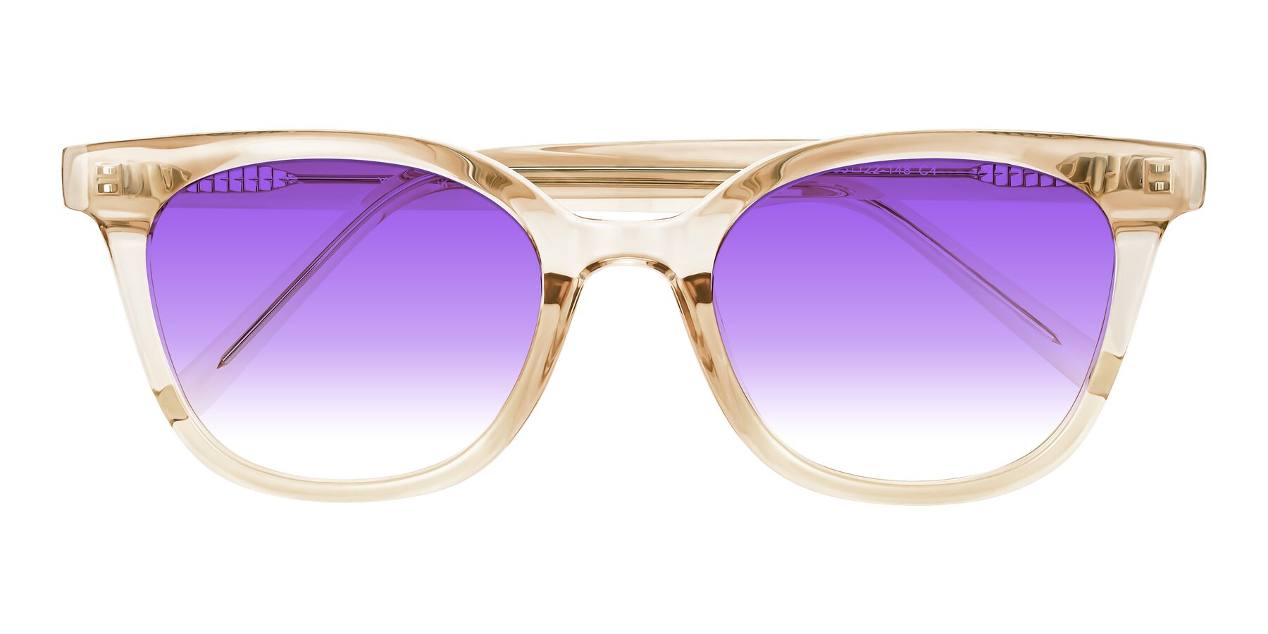 Folded Front of Jeromme in Champagne with Purple Gradient Lenses
