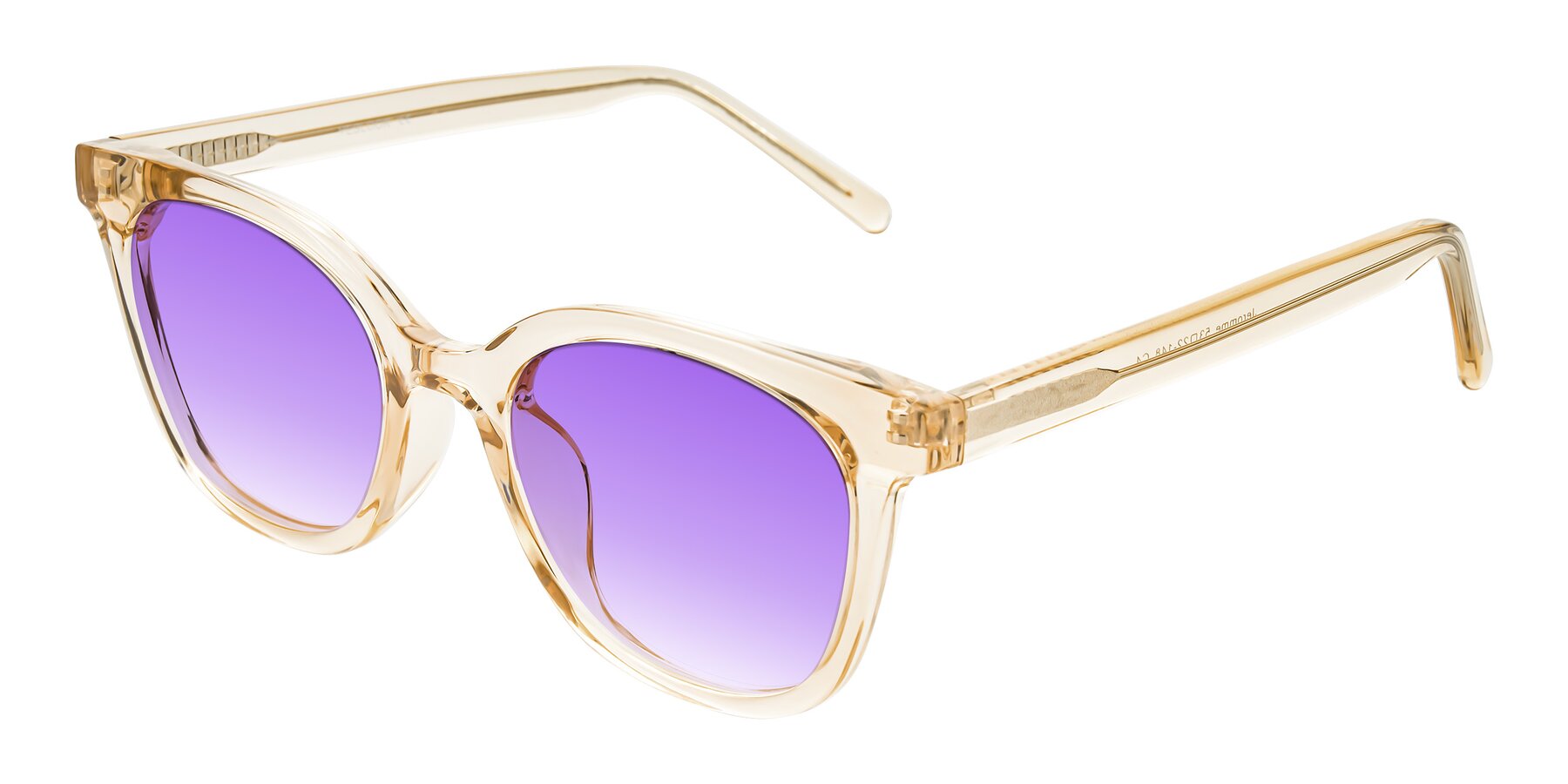 Angle of Jeromme in Champagne with Purple Gradient Lenses