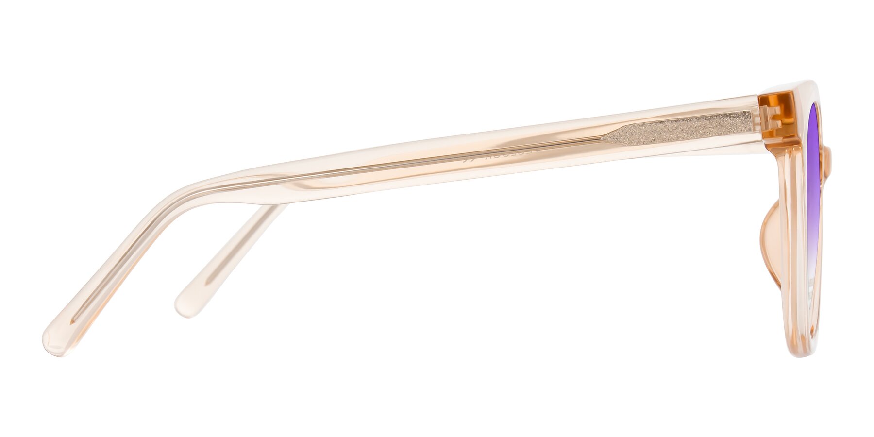Side of Jeromme in Champagne with Purple Gradient Lenses