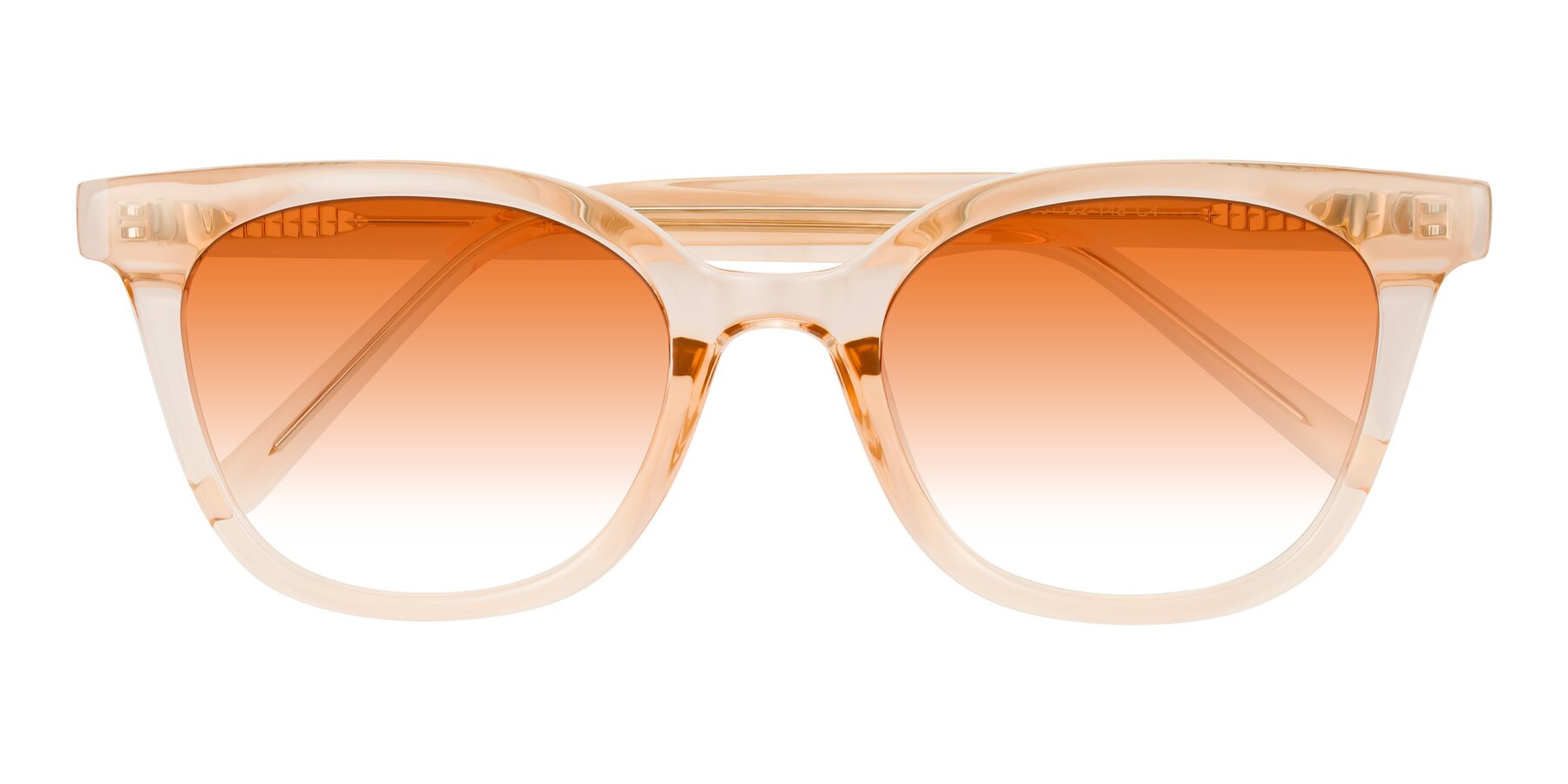 Folded Front of Jeromme in Champagne with Orange Gradient Lenses
