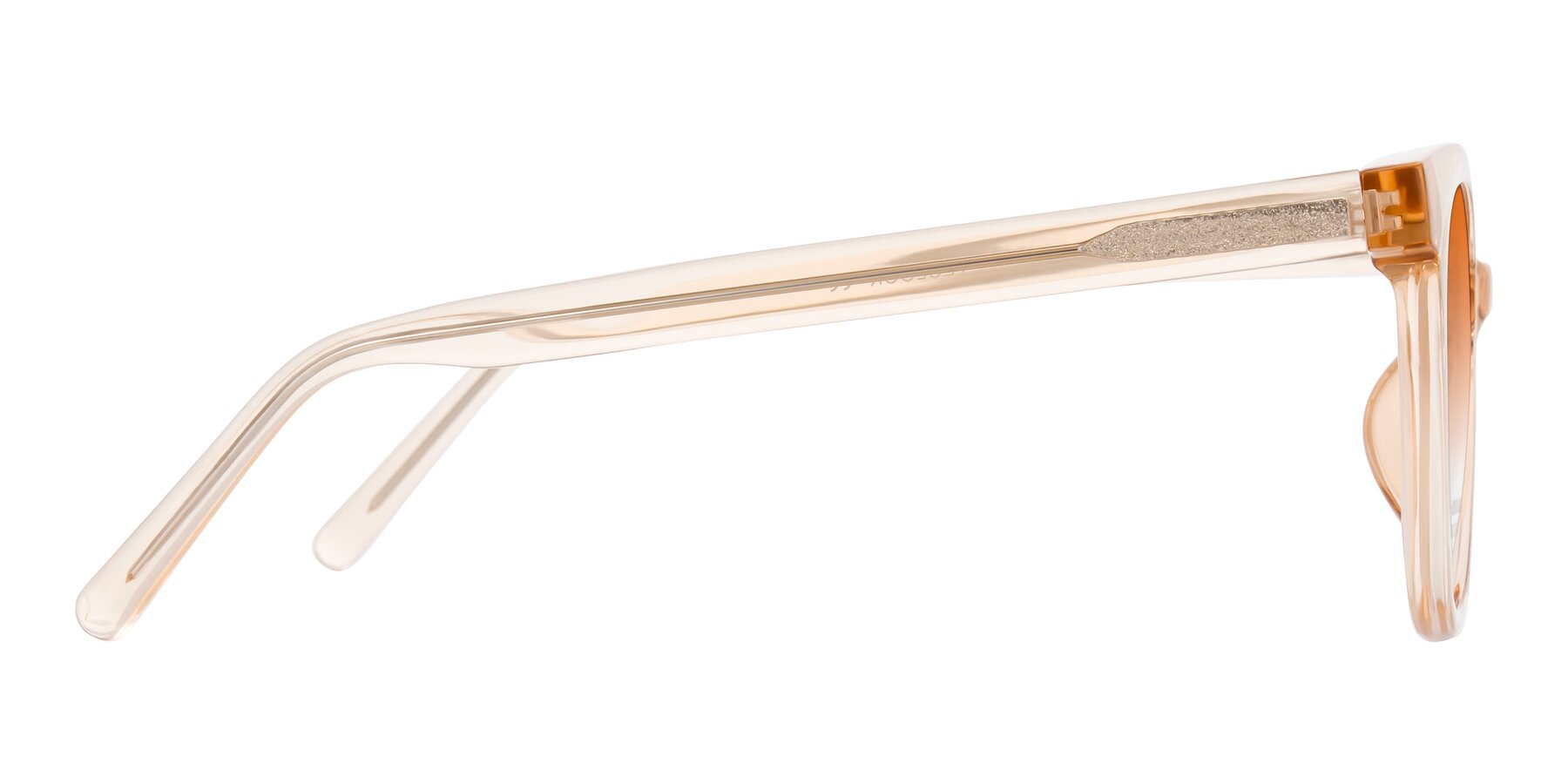 Side of Jeromme in Champagne with Orange Gradient Lenses