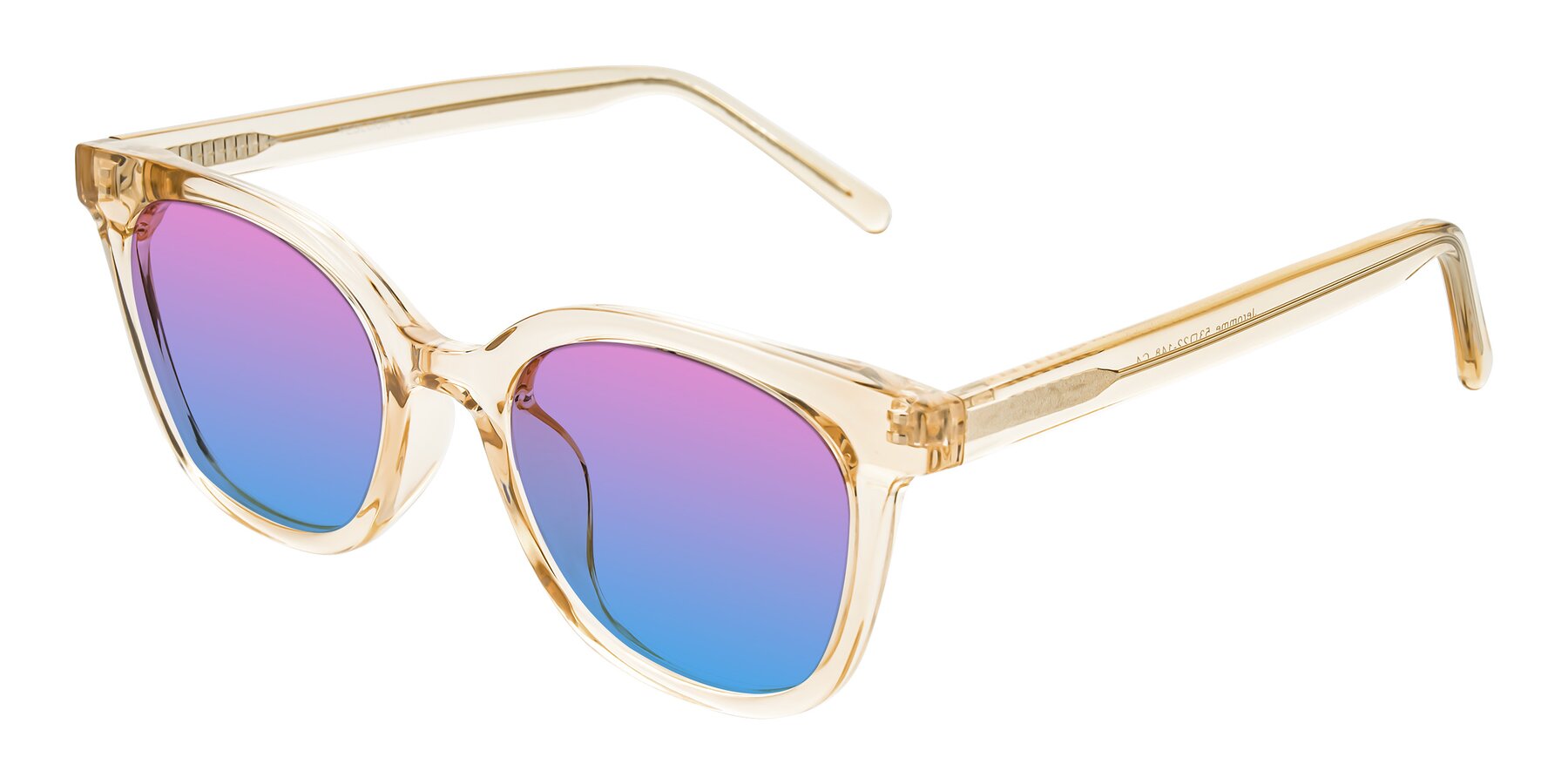 Angle of Jeromme in Champagne with Pink / Blue Gradient Lenses