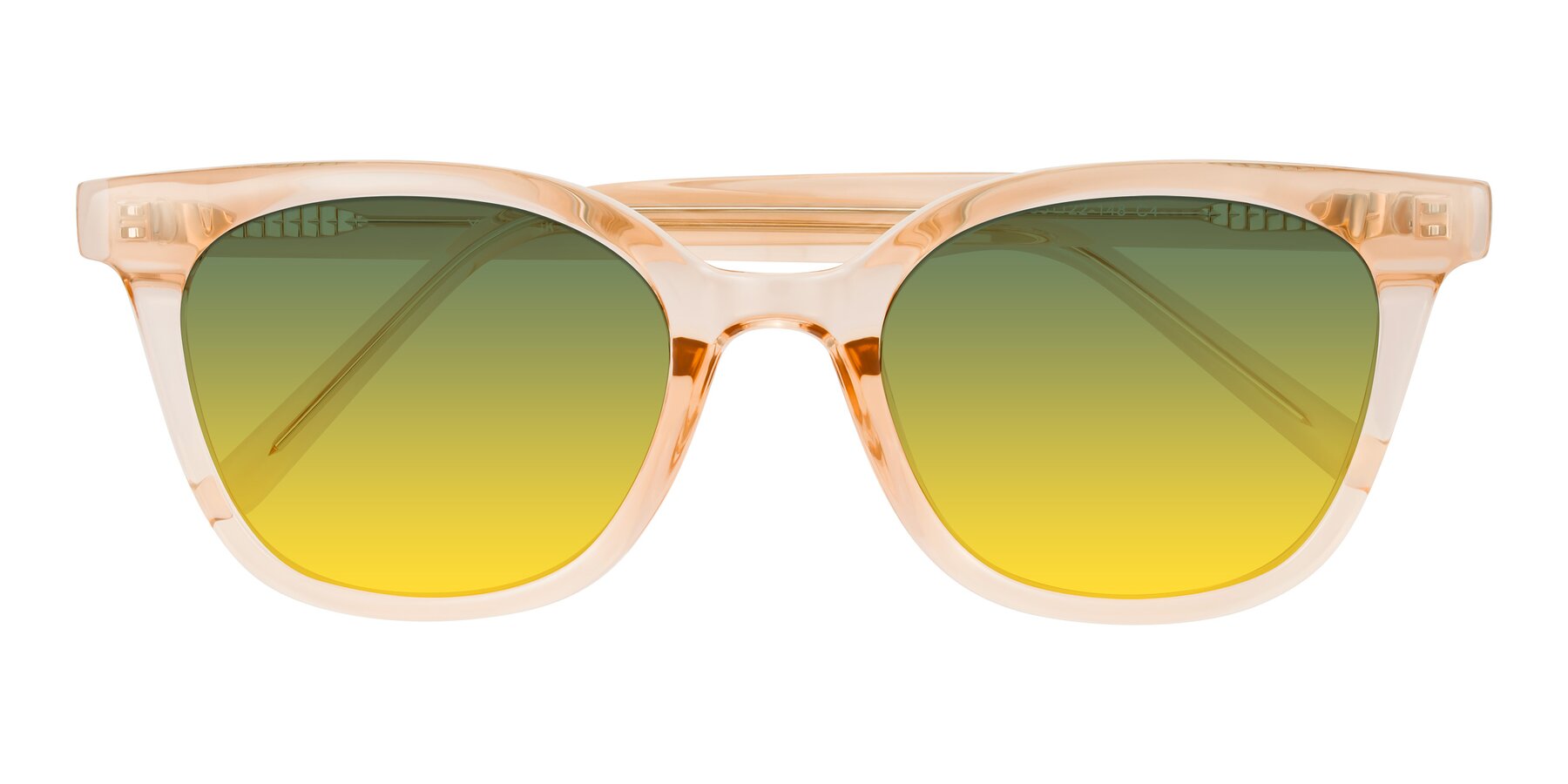 Folded Front of Jeromme in Champagne with Green / Yellow Gradient Lenses
