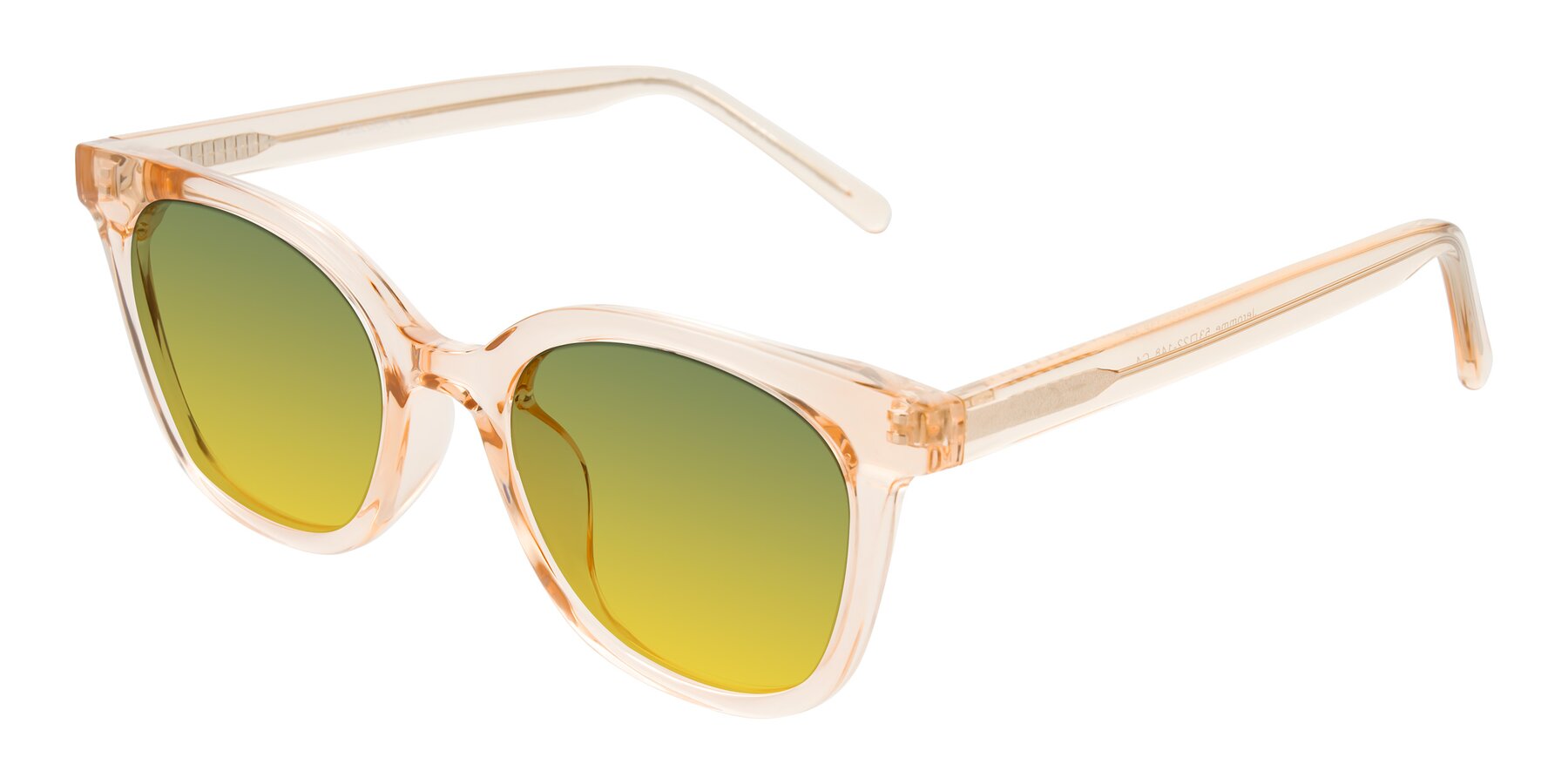 Angle of Jeromme in Champagne with Green / Yellow Gradient Lenses