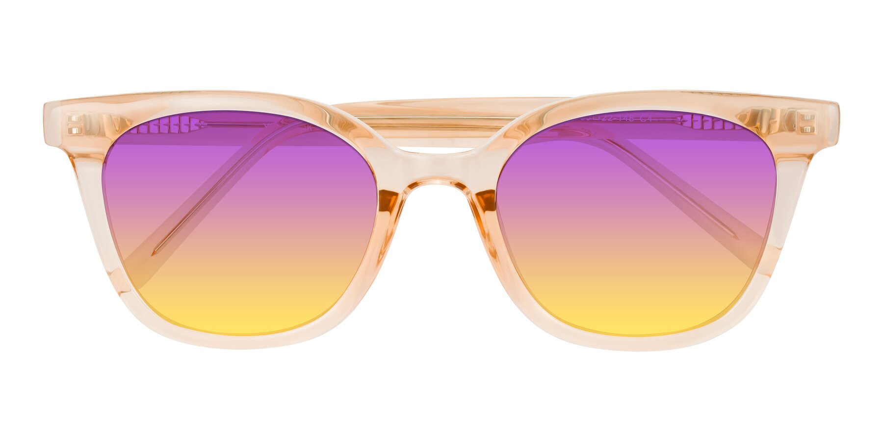 Folded Front of Jeromme in Champagne with Purple / Yellow Gradient Lenses