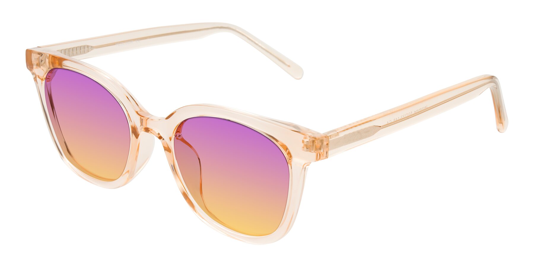Angle of Jeromme in Champagne with Purple / Yellow Gradient Lenses