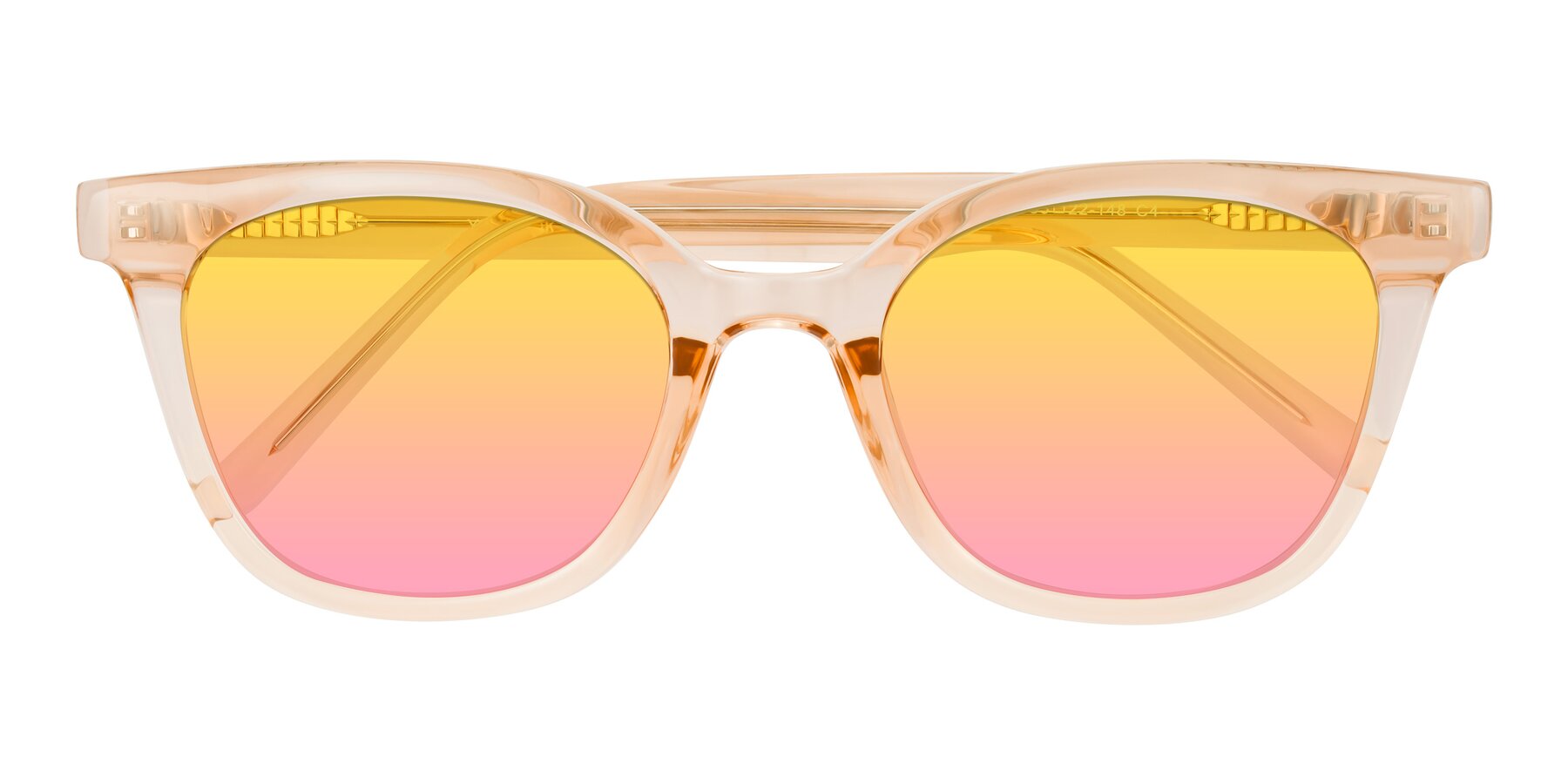 Folded Front of Jeromme in Champagne with Yellow / Pink Gradient Lenses