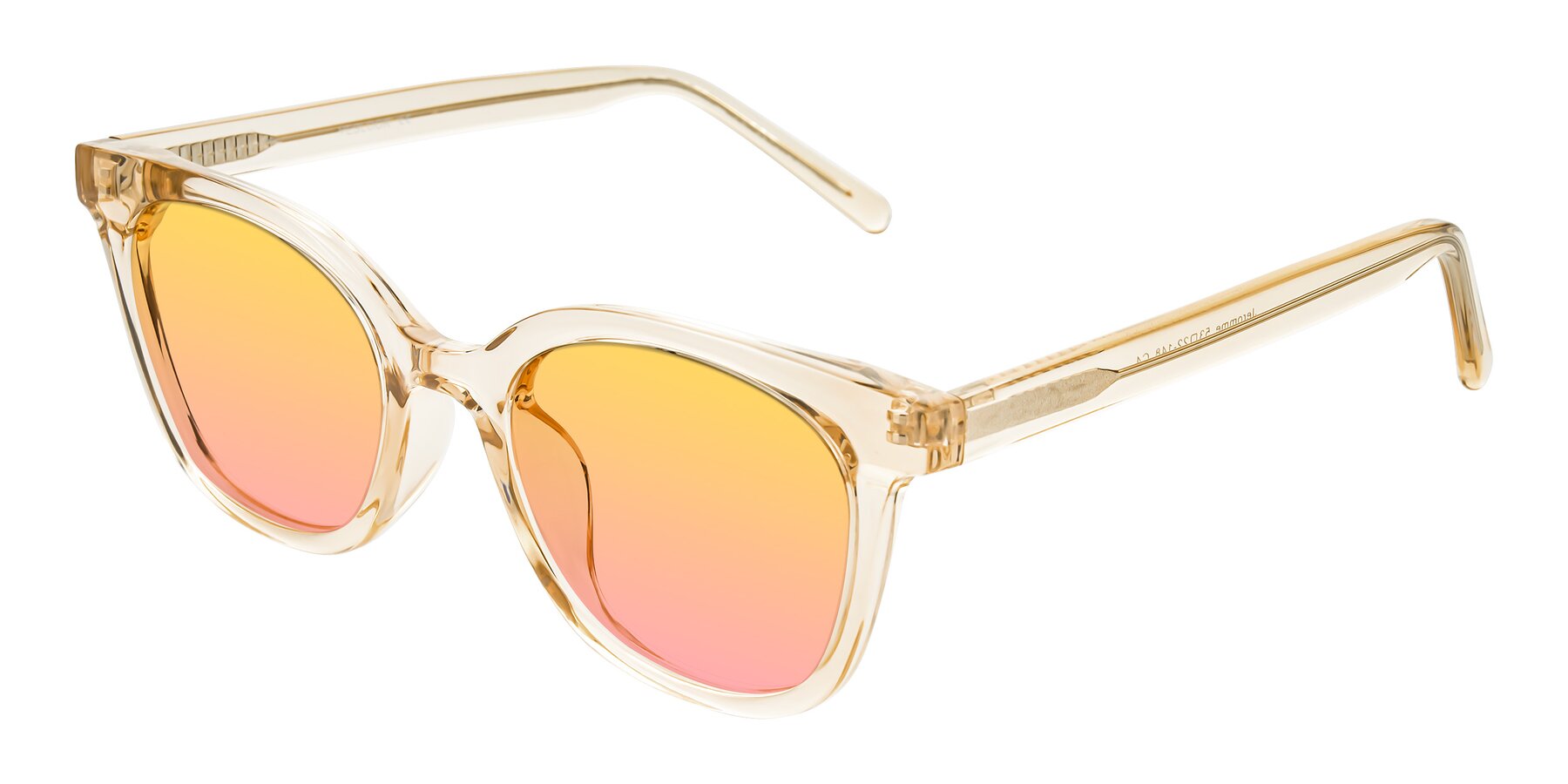 Angle of Jeromme in Champagne with Yellow / Pink Gradient Lenses